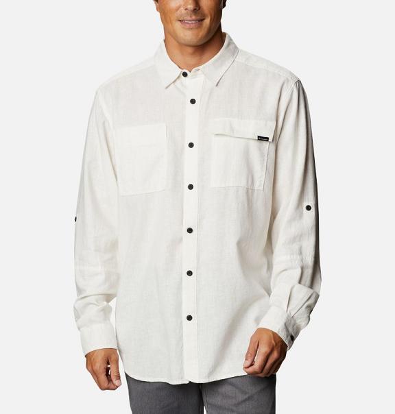 Columbia Clarkwall Shirts White For Men's NZ50728 New Zealand